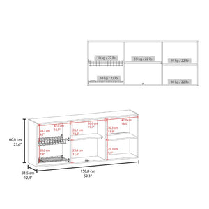 English Elm Superior Three Section Wall Cabinet with Glass Display Dish Rack and Four Shelves B200P543533