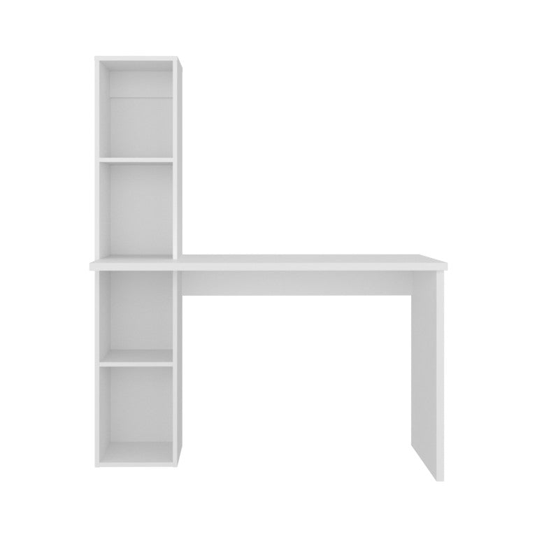 English Elm Aston Modern Home Office Desk with Vertical Open Shelving Tower for Organized Workspaces B200P568756