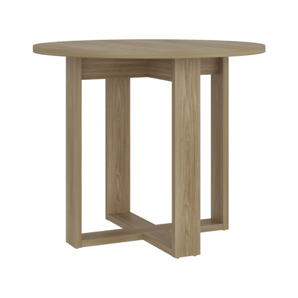 English Elm Lily Round Engineered Wood Dining Table Seats Four for Modern Compact Spaces B200P568757