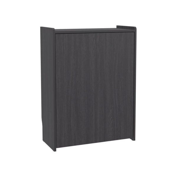 English Elm Leslie Sliding Surface Writing Desk with Open Shelving for Compact Home Offices B200P569581