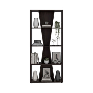 English Elm Vahugan Tall 12 Shelf Open Bookcase Engineered Wood Organizer for Home Offices B200P596428