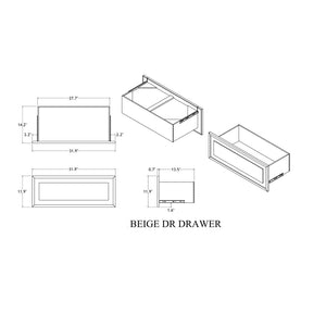 English Elm Ciara Wide Beige Dresser with Matte Black Bar Handles and Block Foot Base B201P499220