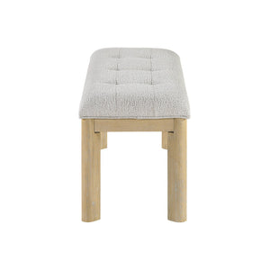 English Elm Morgan Tufted Upholstered Dining Bench with Natural Wood Frame for Farmhouse Seating B201P501922