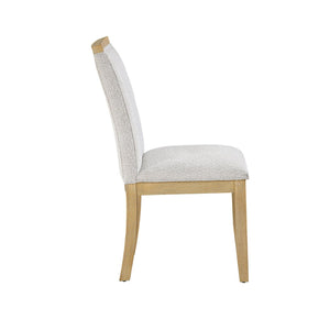 English Elm Morgan Natural Finish High Back Upholstered Dining Chairs Set of Two for Farmhouse Rooms B201P501923