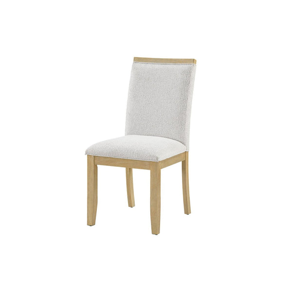 English Elm Morgan Natural Finish High Back Upholstered Dining Chairs Set of Two for Farmhouse Rooms B201P501923