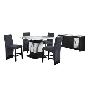 English Elm Miriam Upholstered Bar Height Dining Chairs Set of 2 with Tall Back Support B201P501948
