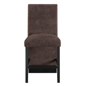 English Elm Miriam Brown Upholstered High Back Counter Height Dining Chairs Structured Set of 2 B201P501949