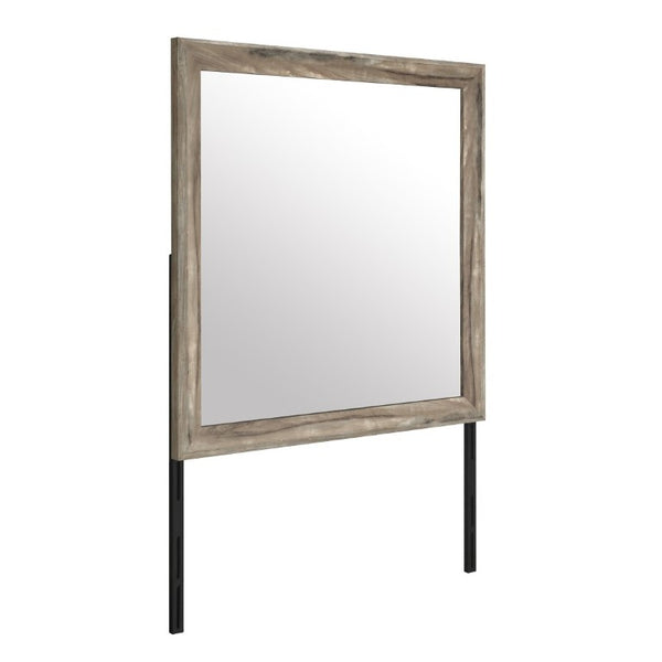 English Elm Callisie Square Dresser Mirror Warm Brown Wood Frame for Bedroom Wall Decor B201P547195