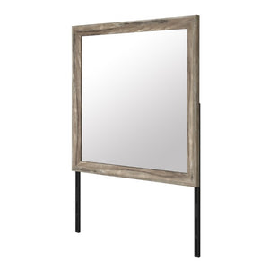 English Elm Callisie Square Dresser Mirror Warm Brown Wood Frame for Bedroom Wall Decor B201P547195