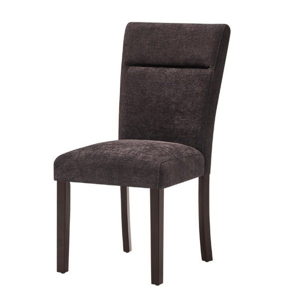 English Elm Dark Brown Transitional Dining Chair Set of Two with Padded Seat and Lumbar Back B201P548193