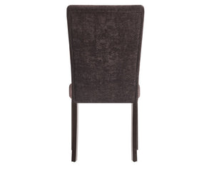 English Elm Dark Brown Transitional Dining Chair Set of Two with Padded Seat and Lumbar Back B201P548193
