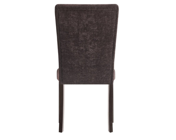 English Elm Dark Brown Transitional Dining Chair Set of Two with Padded Seat and Lumbar Back B201P548193