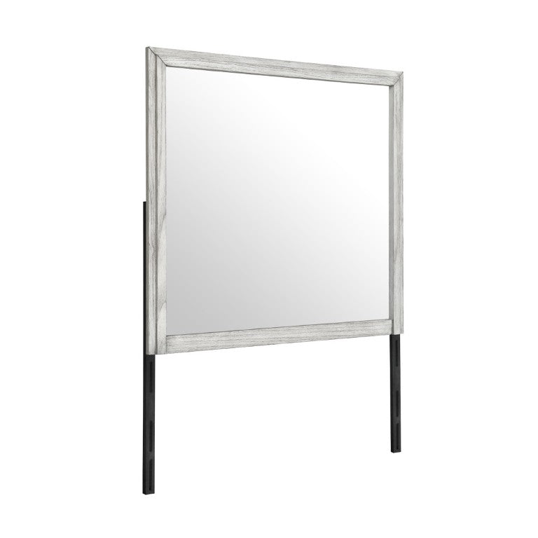 English Elm Eleanor Rectangular Dresser Mirror Grey Wash Wood Frame Bedroom Accent Piece B201P548963