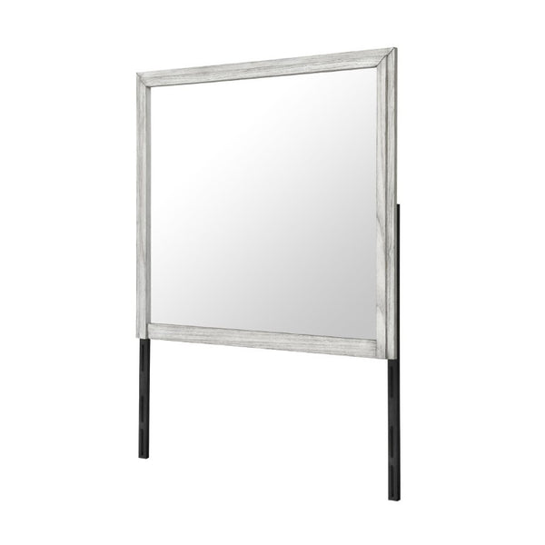 English Elm Eleanor Rectangular Dresser Mirror Grey Wash Wood Frame Bedroom Accent Piece B201P548963