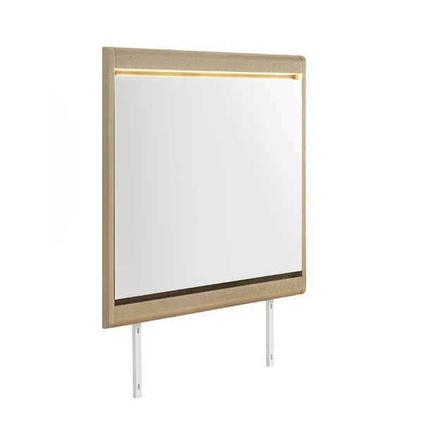 English Elm Gigi Gold Frame Dresser Mirror with Built in LED Lights for Bedroom Vanity B201P548984