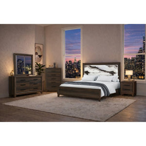 English Elm Harry Brown Five Drawer Tall Chest Solid Wood Contemporary Bedroom Storage B201P549000