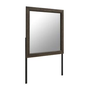 English Elm Harry Brown Square Dresser Mirror with Rich Wood Frame for Traditional Bedroom Decor B201P549002
