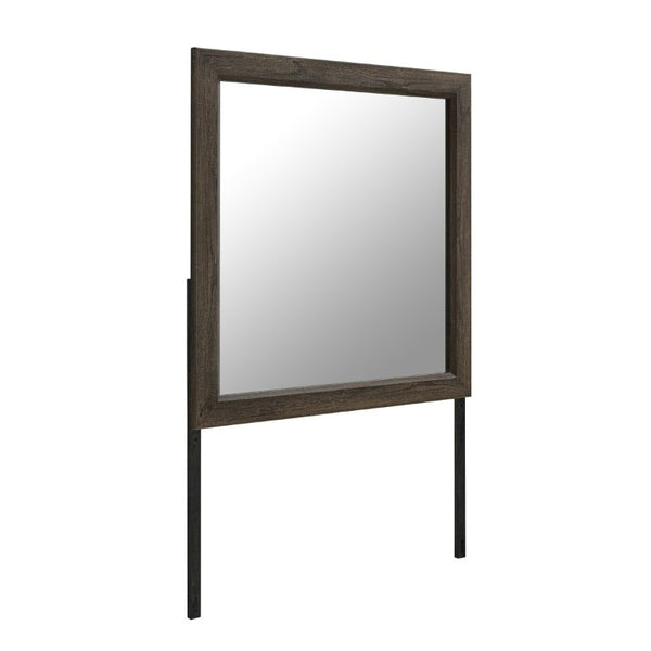 English Elm Harry Brown Square Dresser Mirror with Rich Wood Frame for Traditional Bedroom Decor B201P549002