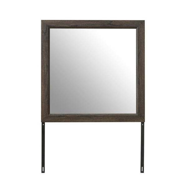 English Elm Harry Brown Square Dresser Mirror with Rich Wood Frame for Traditional Bedroom Decor B201P549002