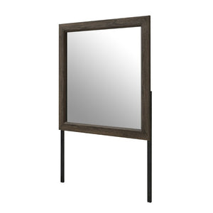 English Elm Harry Brown Square Dresser Mirror with Rich Wood Frame for Traditional Bedroom Decor B201P549002