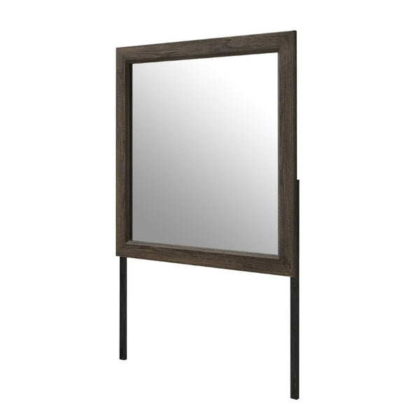 English Elm Harry Brown Square Dresser Mirror with Rich Wood Frame for Traditional Bedroom Decor B201P549002