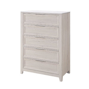 English Elm Melissa Five Drawer Chest with Faux Marble Top and Tapered Legs for Bedroom Beige B201P549759