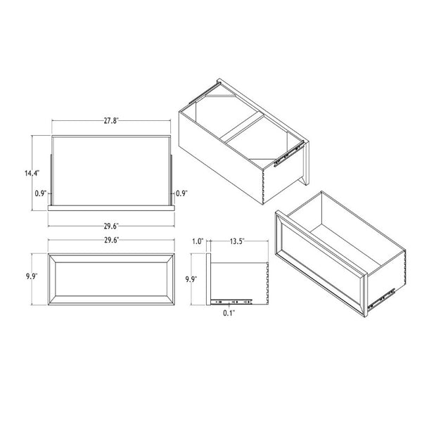 English Elm Melissa Six Drawer Dresser with Faux Marble Top and Tapered Legs for Modern Bedrooms Beige B201P549761