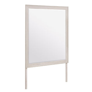 English Elm Melissa Beige Wood Dresser Mirror Warm Neutral Bedroom Accent Wide Rectangular Frame B201P549766
