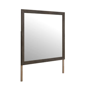 English Elm Melissa Rectangular Dresser Mirror with Dark Brown Wood Frame for Traditional Bedrooms B201P549786