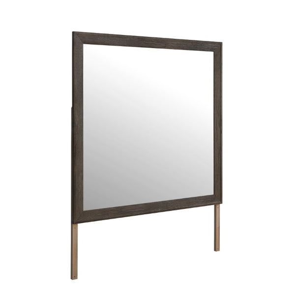 English Elm Melissa Rectangular Dresser Mirror with Dark Brown Wood Frame for Traditional Bedrooms B201P549786