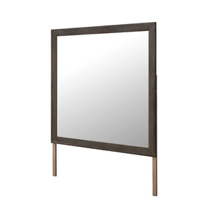English Elm Melissa Rectangular Dresser Mirror with Dark Brown Wood Frame for Traditional Bedrooms B201P549786