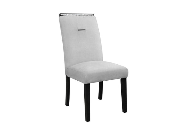English Elm Ariya Two-Tone Dining Chair Set Slatted Back Padded Seat for Modern Rooms B201P549815