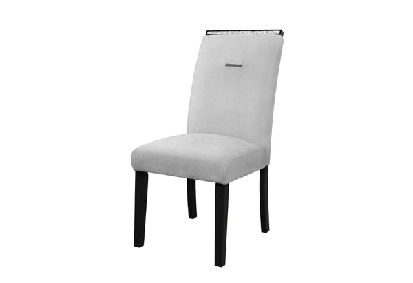 English Elm Ariya Two-Tone Dining Chair Set Slatted Back Padded Seat for Modern Rooms B201P549815