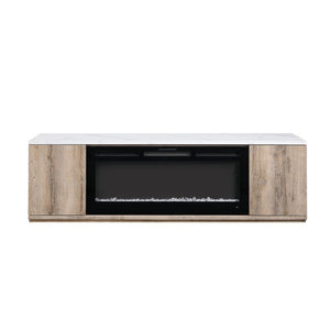 English Elm Mason 71 Inch Fireplace TV Stand with Bluetooth Speaker LED Accent Living Room B201P553927