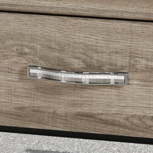 English Elm Ryder Six Drawer Chest with Jewelry Storage Glitter Accent Natural Wood Finish B201P554826