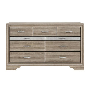 English Elm Ryder Seven Drawer Wide Dresser with Glam Glitter Accents for Modern Bedroom Storage B201P554828