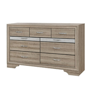 English Elm Ryder Seven Drawer Wide Dresser with Glam Glitter Accents for Modern Bedroom Storage B201P554828