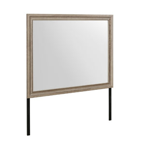 English Elm Ryder Natural Wood Beveled Dresser Mirror for Transitional and Contemporary Bedrooms B201P554842