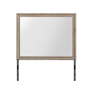 English Elm Ryder Natural Wood Beveled Dresser Mirror for Transitional and Contemporary Bedrooms B201P554842