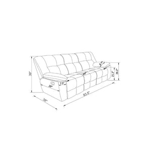 English Elm Liam Manual Reclining Loveseat with Center Console Biscuit Tufted Black Upholstery B201P556626