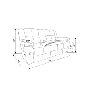 English Elm Liam Manual Reclining Sofa Biscuit Tufted Plush Upholstered Transitional Living Room B201P556628