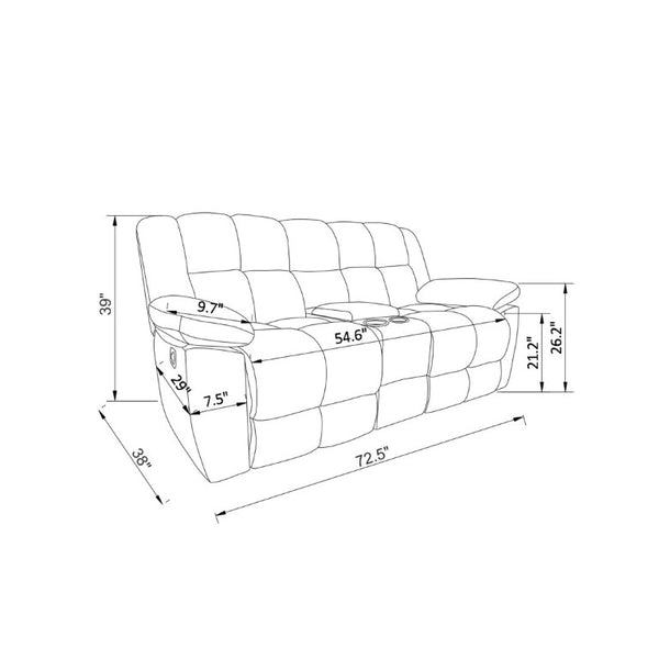 English Elm Liam Manual Reclining Sofa Biscuit Tufted Plush Upholstered Transitional Living Room B201P556628