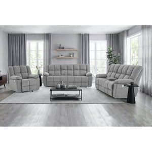 English Elm Liam Dual Reclining Loveseat with Center Console and Biscuit Tufted Plush Seating B201P556632