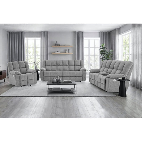 English Elm Liam Dual Reclining Loveseat with Center Console and Biscuit Tufted Plush Seating B201P556632
