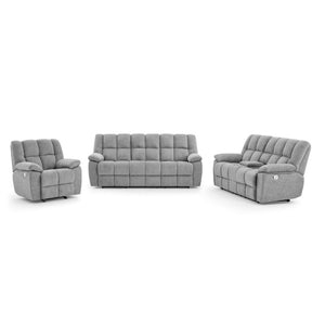 English Elm Liam Dual Reclining Loveseat with Center Console and Biscuit Tufted Plush Seating B201P556632
