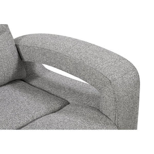 English Elm Isolde Power Reclining Loveseat with LED Lighting Plush Grey Transitional Seating B201P556635