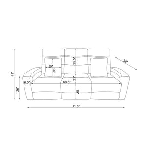 English Elm Isolde Power Reclining Sofa with LED Lighting Open Arm Transitional Living Room B201P556638