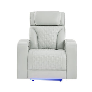 English Elm Julian Power Recliner with LED Lighting Adjustable Headrest for Modern Living Rooms B201P557730