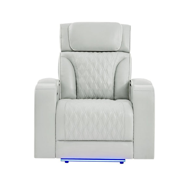 English Elm Julian Power Recliner with LED Lighting Adjustable Headrest for Modern Living Rooms B201P557730