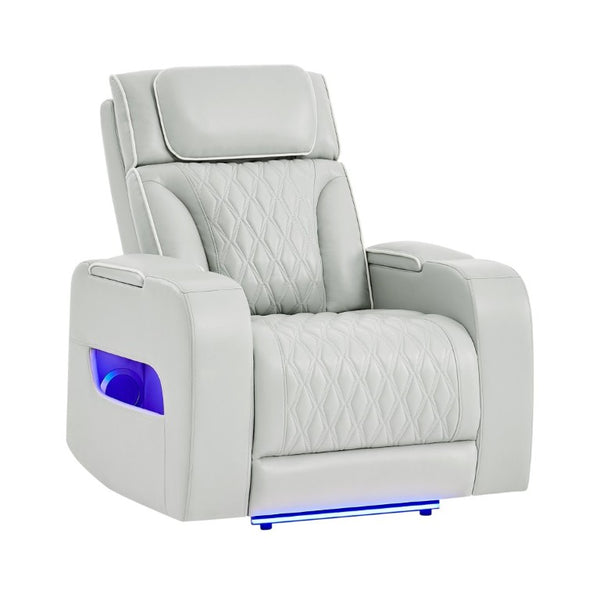 English Elm Julian Power Recliner with LED Lighting Adjustable Headrest for Modern Living Rooms B201P557730